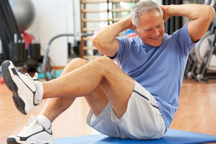 man doing physical exercises to treat prostatitis